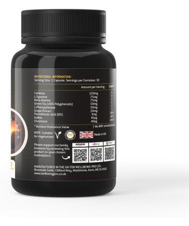 WBP T5 Black Ultimate (1 Month Supply) - Ultra High Strength Thermogenic Fat Burner - Keto Diet & Weight Management Pills - Vegan Friendly & GMP Certified UK Made Fitness Supplement - 30 Capsules - Buy Online on GoSupps.com