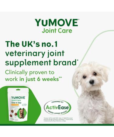 YuMOVE ONE-A-DAY Chews for Small Dogs | Joint Supplement with Glucosamine, Chondroitin & Green Lipped Mussel | 30 Chews - 1 Month Supply - Buy Online on GoSupps.com