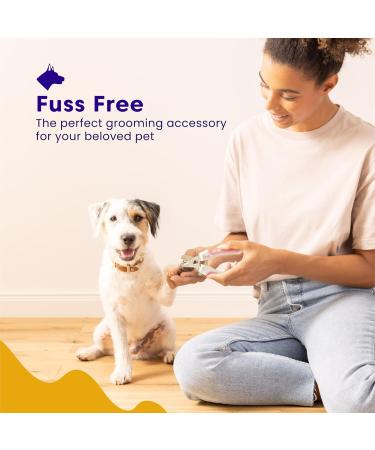 Dudi Pet Claw Scissors for Dogs Cats Rabbits & Guinea Pigs - Safe Nail Scissors Set with Claw Grinder - Large White/Pink - Buy Online on GoSupps.com