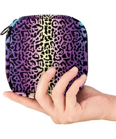 Abstract Leopard Period Storage Bag | Portable Sanitary Napkin Pouch for Teen Girls - Multicoloured 04 - Buy Online on GoSupps.com