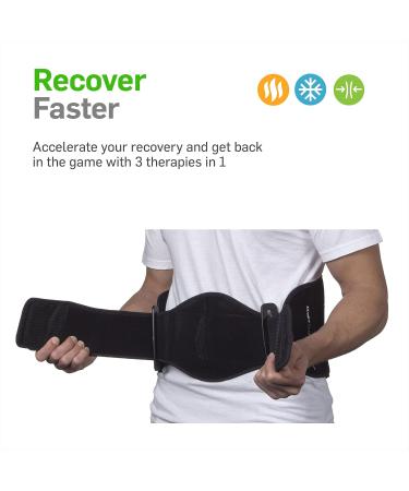 NatraCure Hot/Cold Compression Lumbar Support Back Brace - Pain Relief for Back Surgery Arthritis Sciatica & Sports Injuries - International Shipping Available - Buy Online on GoSupps.com