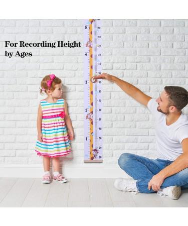 Taicanon Baby Height Growth Chart Cute animal Pattern Growth Chart for Kids Wall Hanging Measuring Ruler Removable Canvas and Wood Bedroom Nursery Wall Decoration - Buy Online on GoSupps.com