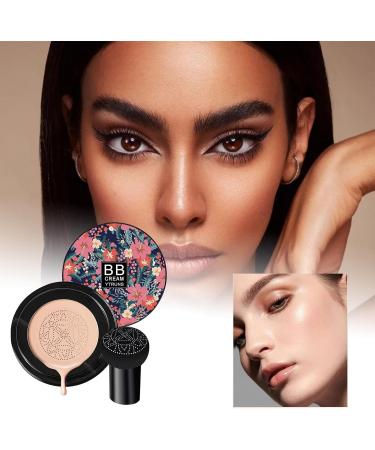Moisturizing BB Cream Foundation Mushroom Head Air Cushion - Moisturizing Air Cushion Face Foundation Hydrating Concealer Makeup Base for Women - Buy Online on GoSupps.com