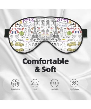 FoRes Eiffel Tower Eye Mask Adjustable Light Blocking Sleep Mask for Deep Rest Unisex Paris-Inspired Design - Buy Online on GoSupps.com
