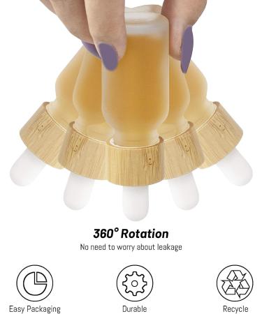 MODOWEY 12Pcs 15ml Eco-Friendly Frosted Glass Dropper Bottles with Bamboo Lids - Refillable Cosmetic Containers for Essential Oils, Essences, and Liquids + 2 Funnel - Buy Online on GoSupps.com