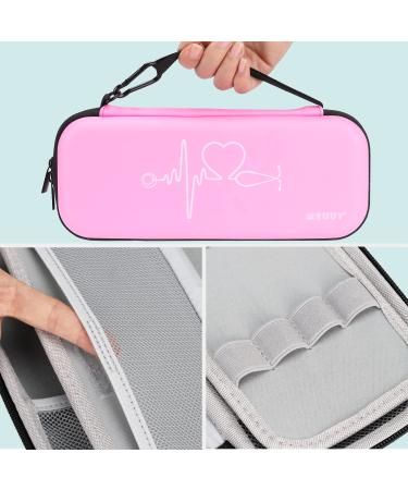 MEUUT 11 pcs Nurse Stethoscope Case Kit - First Aid Bag with Accessories for Nurses - Pu_pink - Buy Online on GoSupps.com