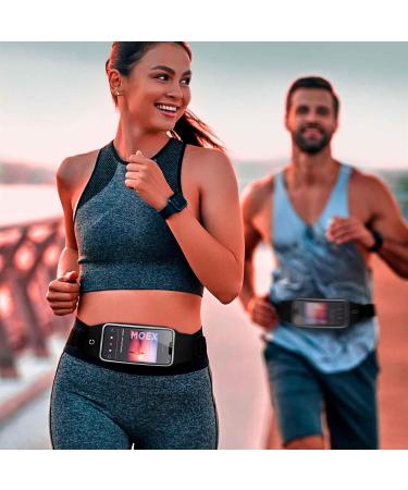 Moex Passel Waterproof Running Bag for Samsung Galaxy A54 5G - Slim Jogging Belt with Viewing Window Flexible Design Black - Buy Online on GoSupps.com