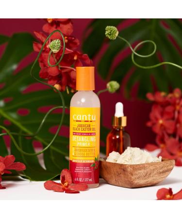 Cantu Jamaican Black Castor Oil Detangling Primer 177ml - Best for Frizz-Free Manageable Hair | Buy Internationally - Buy Online on GoSupps.com