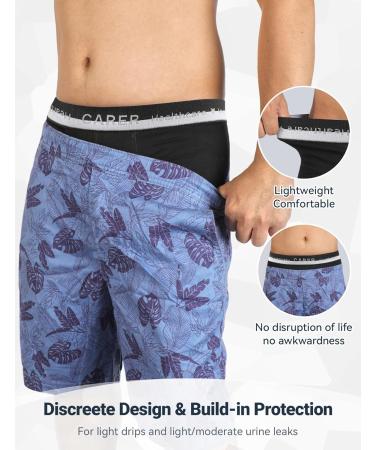 Buy Men's Incontinence Pants | Soft Washable Boxer Shorts with 80ml Absorption - Size 3XL - Comfortable Black Option for Maximum Protection - Buy Online on GoSupps.com