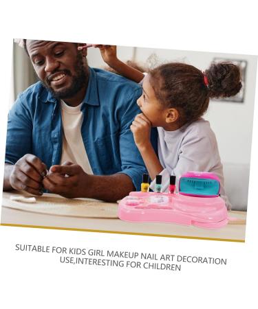 Healeved 3 Sets Nail Art Set Toy Nail Art Decoration Kit Kids Tool Kit Nail Decorations for Nail Art Toys for Girls Nail Gel Polish Children Nail Art Kit Pink Make up Decorate Plastic - Buy Online on GoSupps.com