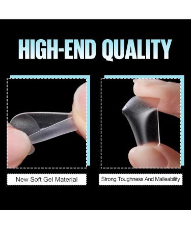 Tomicca Square Nail Tips - 240 Pre-Shaped Half-Matt Medium Nail Tips for DIY Nail Art | 12 Sizes of Gel Nail Extensions - Buy Online on GoSupps.com