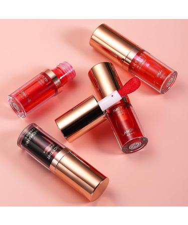 Watery Lip Tint Stain - Korean Plumping Lip Gloss & Moisturizing Liquid Lipstick | Long-Wearing Matte Finish Lip & Cheek Tint | High Pigment Color (#4 - Buy Online on GoSupps.com