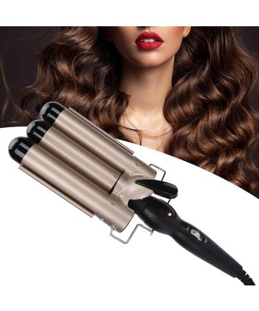 KUIKUI Three Barrel Curling Iron Wand for Effortless S-Shaped Waves - Adjustable Hair Curler Waver Crimper Hair Styling Tool - Buy Online on GoSupps.com