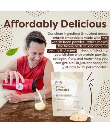 FlavCity Vanilla Protein Smoothie - Whey Protein Powder, Gluten Free, No Added Sugar, Collagen Protein Powder - 25g Protein per Serving (30 oz) - Buy Online on GoSupps.com