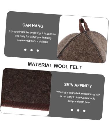 Ganazono Filz Saunahut | Men's Satin Sleep & Shower Hat | Women's Wool Felt Gray Sauna Hat | Portable & Reusable Spa Set - Buy Online on GoSupps.com