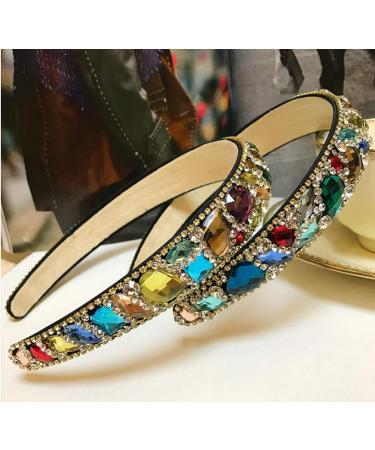 Fodattm Women's Glitter Rhinestone Wide Brim Headband - Stylish Multicolor Accessory for All Occasions | International Shipping - Buy Online on GoSupps.com