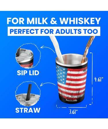 Frostbuddy 8oz Kids Tumbler: Spill-Proof Lid, Silicone Straw | Insulated Stainless Steel Cup for Toddlers - Beach Theme - Buy Online on GoSupps.com