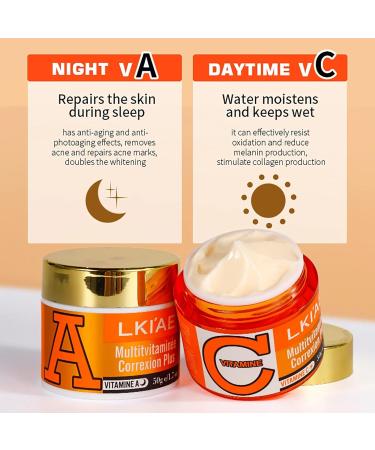AILKE BOOST LUSTER LKIAE Pure Vitamin CA Face Cream Glow Boosting AntiAging Whitening Skin Hydrating With Niacinamide Day & Night Facial Cream For All Skin Types 50ml X2 - Buy Online on GoSupps.com