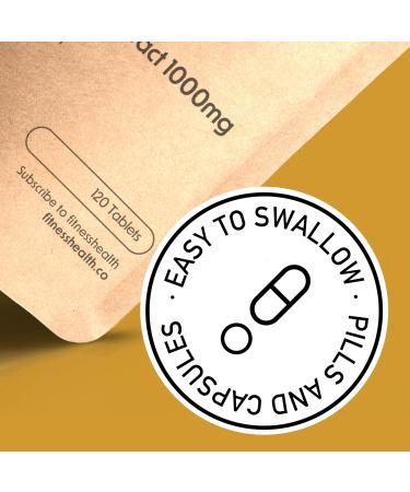 High Strength 1000MG Ginger Extract Tablets - 120 Count - for Nausea, Sea & Travel Sickness - Easy Swallow - 5% Gingerols - Health Supplement - Buy Online on GoSupps.com