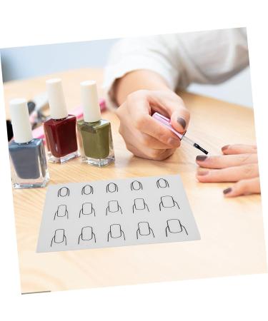 Minkissy Nail Polish Practice Pad Nail Art Supplies Nail Art Plates Nail Art Stickers Silicone Mat for Nails Tools Nail Stickers for Nail Art Nail Sticker Guide Washable Applique As Shown 2 - Buy Online on GoSupps.com