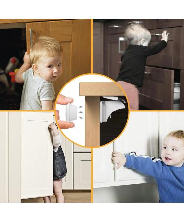 8 Magnetic Child Safety Cupboard Locks with 2 Keys - Easy Install for Kitchen Cupboards & Drawers - Buy Online on GoSupps.com