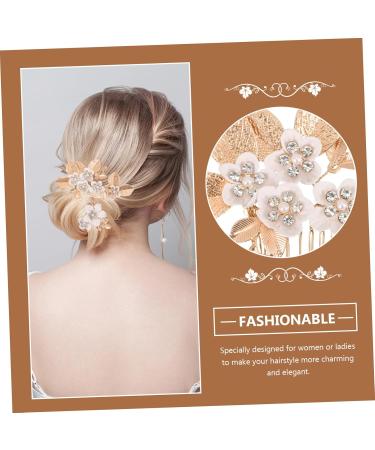 Mikinona 1 Set Leaves and Flowers Hair Comb Wedding Hairpin Hair Accessories for Women Flower Headpieces for Women Girl Headpieces for Wedding Bride Headpiece Flower Hair Combs - Buy Online on GoSupps.com