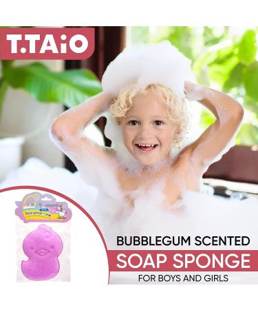 Taio Bubblegum Scented Bath Time Soap Sponge for Kids - Gentle Cleansing Wash for All Skin Types - Fun Bathroom Set with Unique Fragrance - Buy Online on GoSupps.com