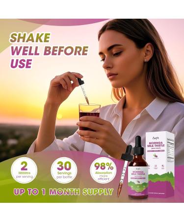 Catfit Milk Thistle Liver Detox Drops Liver Cleanse Detox & Repair with Moringa, Dandelion, Burdock & Green Tea Liquid Herbal Supplement for Liver Support & Liver Health, Vegan, 2 Fl Oz Natural Flavor 2 Fl Oz (Pack of 1) - Buy Online on GoSupps.com