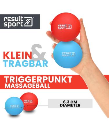 ResultSport Lacrosse Ball for Plantar Fasciitis Relief | Foot Massage & Trigger Point Therapy | Deep Tissue Myofascial Release (Blue/Red) - Buy Online on GoSupps.com