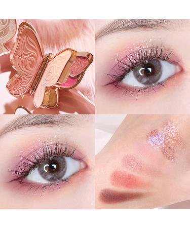 Eyeshadow palette - set of colorful shimmering eyeshadows long-lasting eye makeup collection | Blendable shimmering powder vibrant party looks cosmetic tray - Buy Online on GoSupps.com