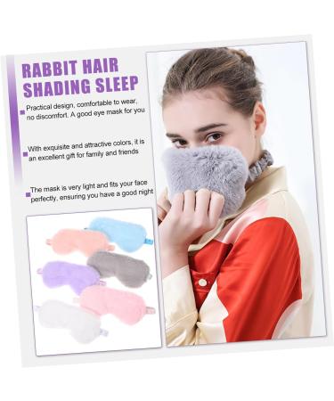 Mobestech 6pcs Rabbit Fur Blackout Sleep Masks - Soft Adjustable Eye Patches for Kids | Creative Animal Blindfolds & Faux Fur Eye Blinders - Buy Online on GoSupps.com