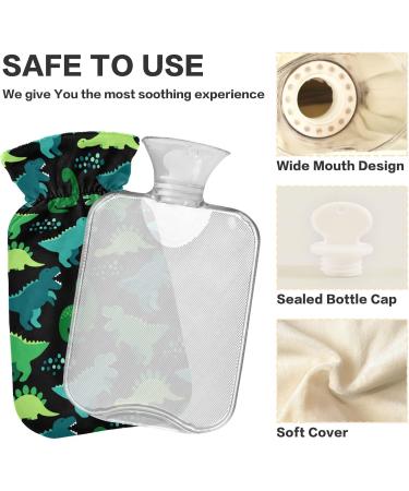 Buy Cute Green Dinosaur Heat Bottle for Pain Relief | 1L Hot Water Bottle & Bed Warmer - Perfect for Cramps - Buy Online on GoSupps.com