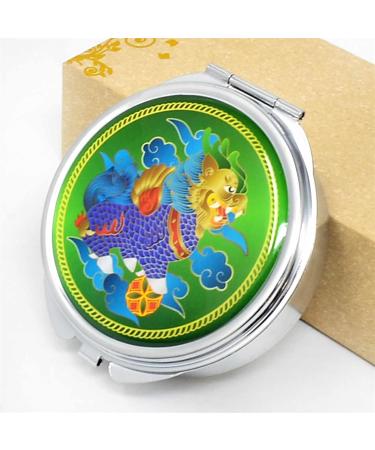 Feng Shui Abundance Pill Box with Chi Lin & Earring Storage | Portable Green Amulet - Buy Online on GoSupps.com