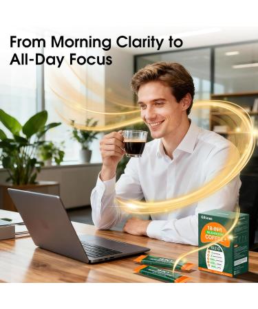 gifonas Mushroom Coffee with 6 Adaptogenic Mushrooms & Collagen Peptides Instant Organic Coffee with Lion s Mane & Reishi for Smooth Energy Support - Buy Online on GoSupps.com