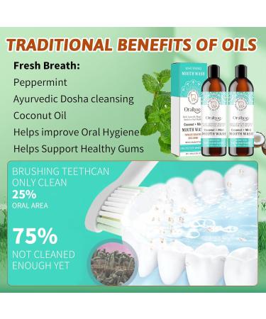 Guru Nanda Oil Pulling Mouthwash - Natural Teeth Whitening with Coconut & Mint | Ayurvedic Formula for Oral Health - Buy Online on GoSupps.com