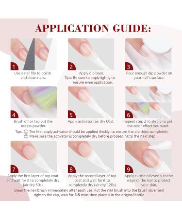 Saviland 1.06Oz Clear Dip Powder for French Nail Art - No Lamp Needed | Manicure Kit for Salon or DIY - Buy Online on GoSupps.com