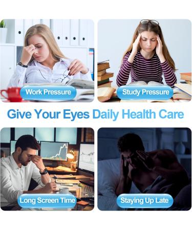 Mivo Eye Massager with Heat - Rechargeable Heated Eye Mask for Headache Relief & Stress Relief | Perfect for Dry Eyes Screen Fatigue & Travel (Grey - Buy Online on GoSupps.com