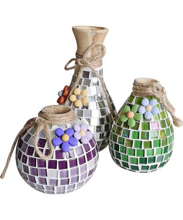 Crystal Glass Mosaic Tiles 225 Pieces Pack - DIY Home Decoration Supplies - 1x1 cm Square Tiles - Full Color Mix - Buy Online on GoSupps.com