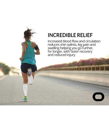 Calf Compression Sleeve (20-30mmHg) for Running & Leg Support - White, Small/Medium (12-15.5 Calf) - Men & Women - Shin Splint Relief - Ideal for Medical, Travel, Nursing, Cycling - Buy Online on GoSupps.com