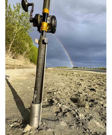 Black Cat Premium Stainless Steel Rod Holder | Catfish Fishing Accessories | 0.85m Bank Fishing Gear - Buy Online on GoSupps.com