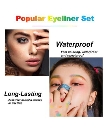 4 Colors Matte Waterproof Eyeliner Pen Set - Metallic Glitter Pencil Kit for Women - Buy Online on GoSupps.com