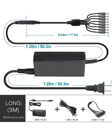 ARyee 12V 5A AC Adapter Charger for Security Camera CCTV DVR Surveillance System - Buy Online on GoSupps.com