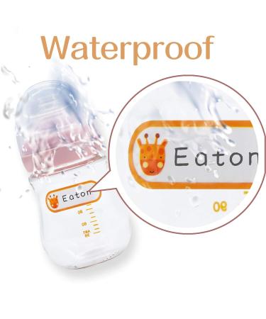 Kids Name Labels - Waterproof Handwritten Baby Bottle & Name Stickers (80 Pack) - Buy Online on GoSupps.com