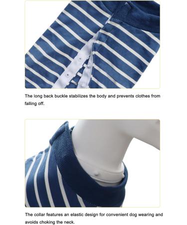 Dog Surgery Recovery Suit - Medical Pet Shirt for Cats & Dogs | After Surgery Onesie (M Stripe) - Buy Online on GoSupps.com