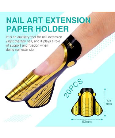 5 in 1 Clear Builder Gel in a Bottle for Nail Extensions & Repair - 15ML with 20pcs Nail Forms - Buy Online on GoSupps.com