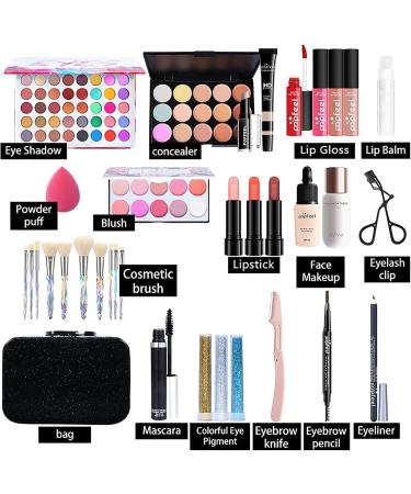 Yiida 35PCS Korean Style Makeup Set | Waterproof Beginner Makeup Kit with Cosmetic Bag - Buy Online on GoSupps.com