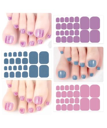20 Sheets 440 Pcs Toenail Stickers - Stylish Nail Art Wraps for Women | Gel Nail Strips & Polish Stickers for Toes - Buy Online on GoSupps.com