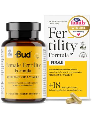 Bud Female Fertility Supplements for Women | Trying to Conceive Vitamins for Women with Inositol Folate Zinc and Vitamin D | Conception Vitamins for Women (60 Capsules)