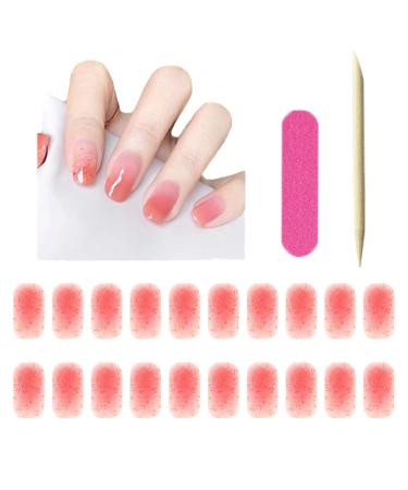 16 PCs nail foils Nail wraps self -adhesive nail film gel strips nail self -adhesive hardening fingernail finger finger foil stick nail polish to stick on starter set sticker streak adhesive film