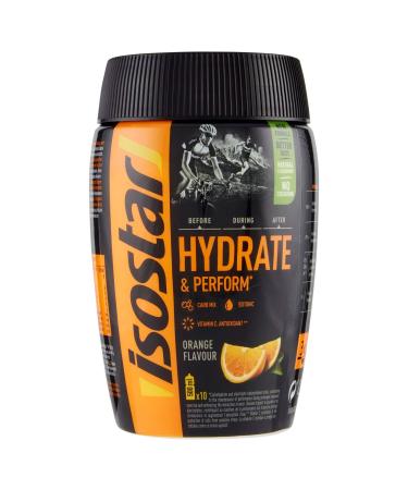 ISOSTAR Hydrate & Perform ISO Drink - 400 g isotonic beverage powder - electrolyte powder to support sporting performance - orange 400 g (1 Pack) Orange - Buy Online on GoSupps.com
